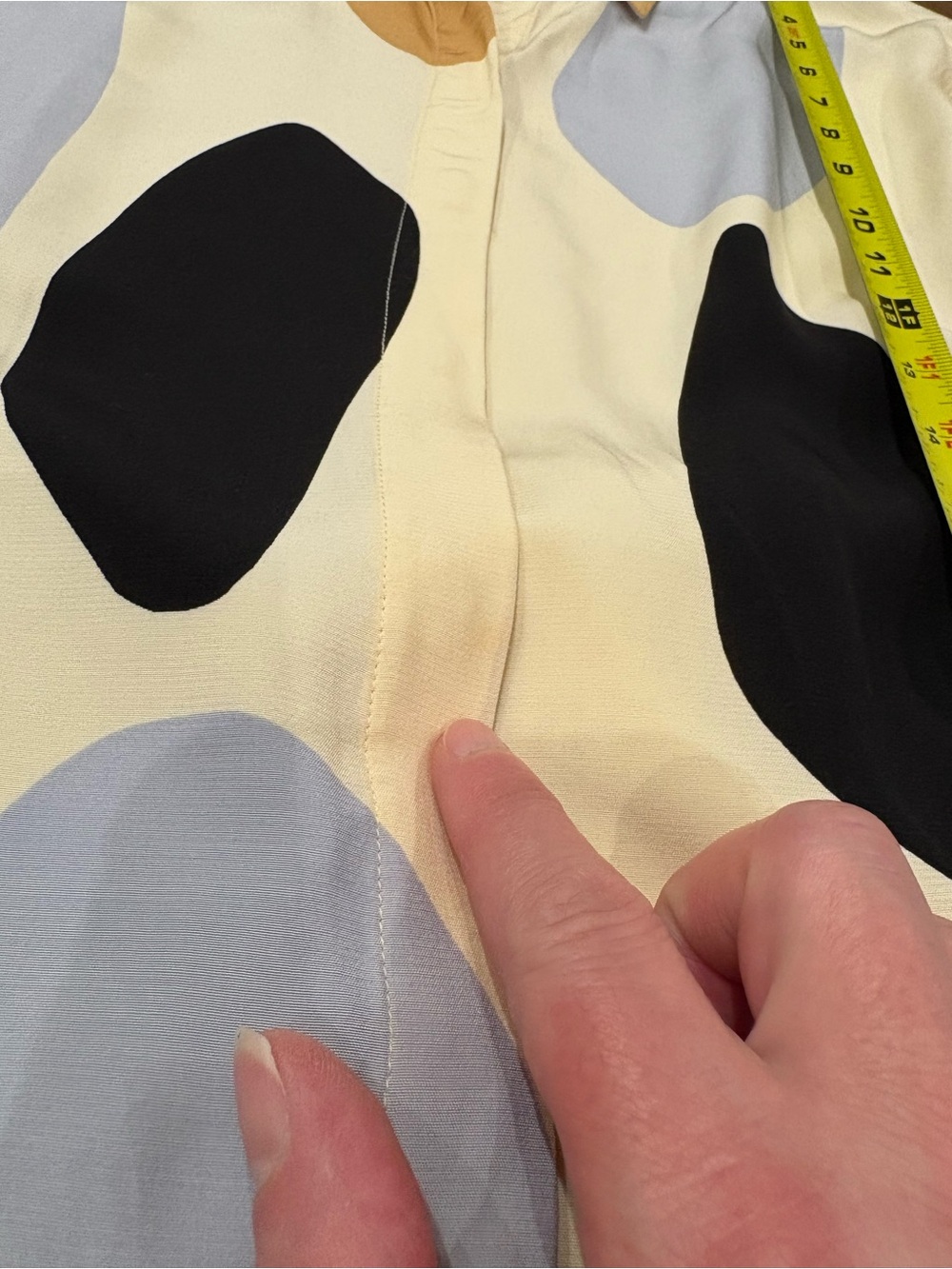& Other Stories Beige and Cream Patterned Shirt Dress 6 two small stains see pic - Picture 13 of 15